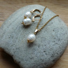 Naušnice-Krása bílých perlí