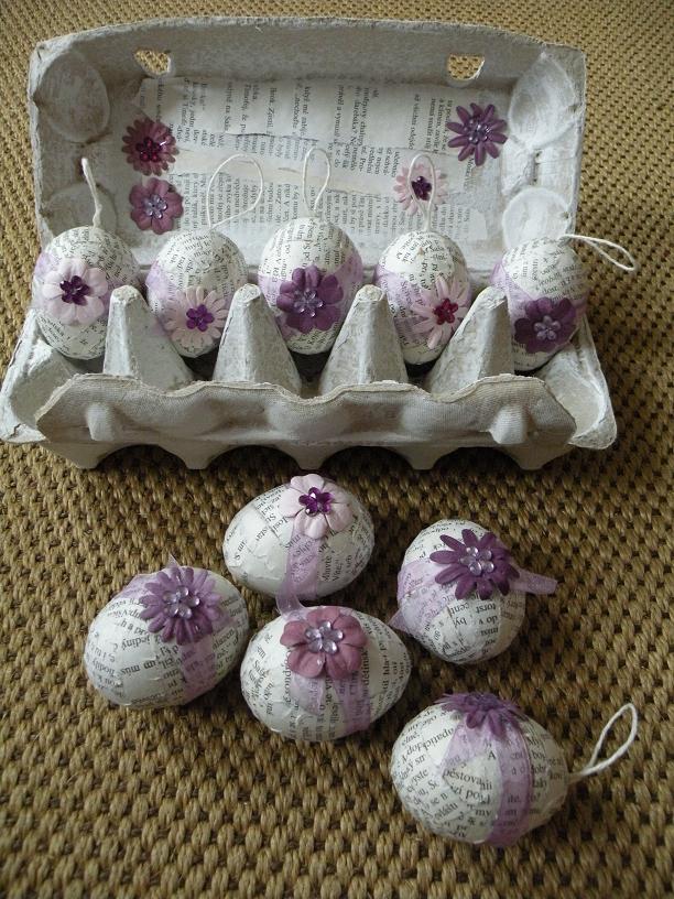 Originální sada vajec v krabičce - květinky 