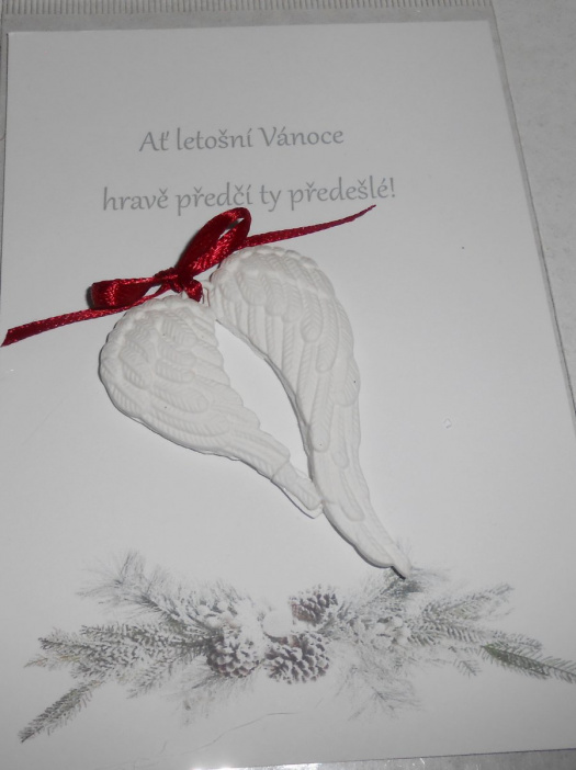 Andělské Vánoce - tm. červené