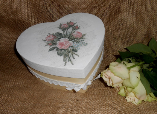 Krabička srdce-Rose