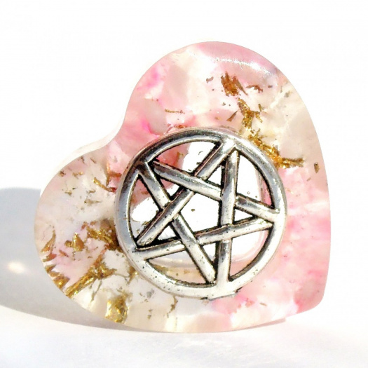 Orgonitová hmatka - Pentagram s růženínem