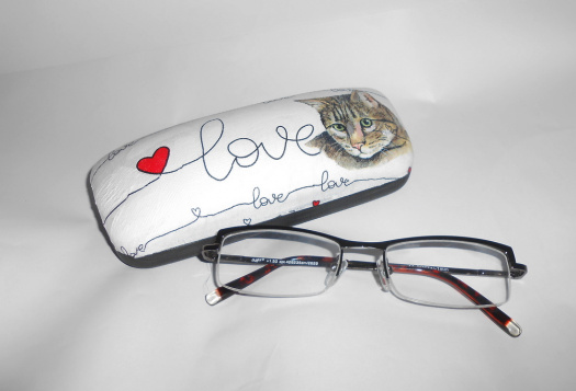 Pouzdro na brýle - kočičí láska