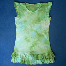 Dívčí bílo-modro-zelené batikované šaty 12/14 (13404535)