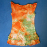 Dívčí bílo-oranžové batikované šaty 3/4 (13404608)