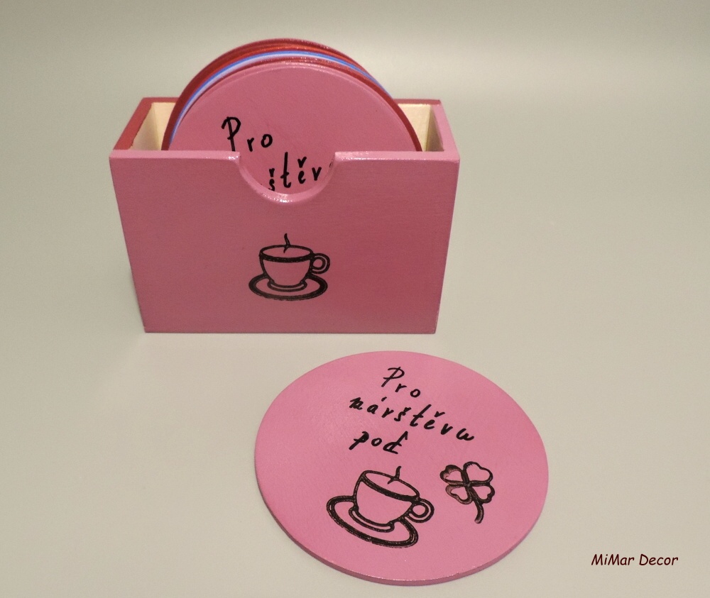 Sada prostírání s tácky a textem na přání - 6 TÁCKŮ