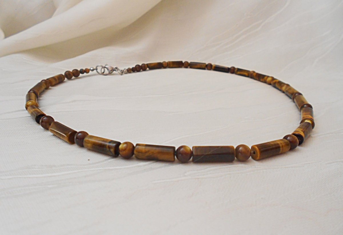 Pánský náhrdelník - Tygří oko