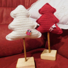 háčkované stromečky - bílý se sovičkou