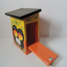 Dřevěná poštovní schránka-oranžovo-žlutá