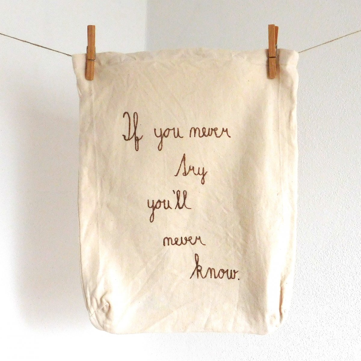 plátěnka If you never try you'll never know.