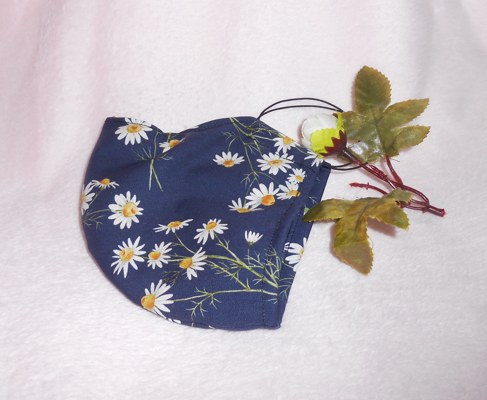 Dámská bavlněná rouška - květy