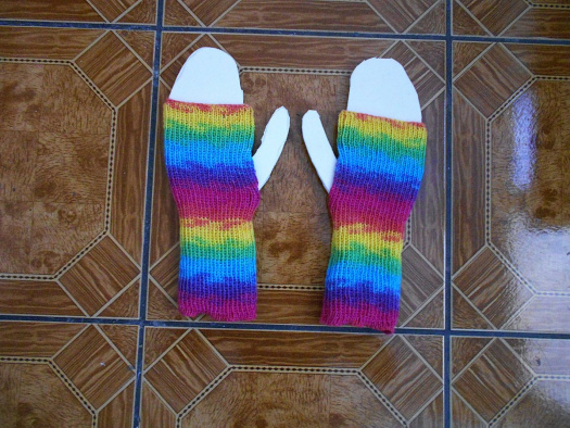 Návleky na ruce s vlnou