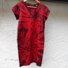 Červeno-černé dámské batikované šaty S - XXL 14866263