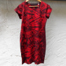 Červeno-černé dámské batikované šaty S - XXL 14866263