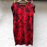 Červeno-černé dámské batikované šaty S - XXL 14866263