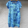 Mentolovo-modré dámské batikované šaty S - XXL 14866272