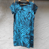 Tyrkysovo-černé dámské batikované šaty S - XXL 14844022