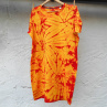 Žluto-červené dámské batikované šaty S - XXL 14844046