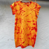 Žluto-červené dámské batikované šaty S - XXL 14844046
