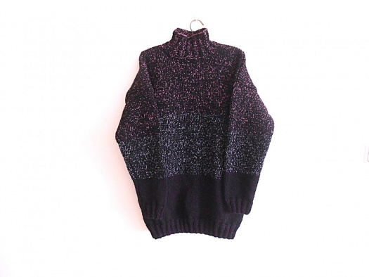 Ručně pletený svetr L-XL se stojáčkem