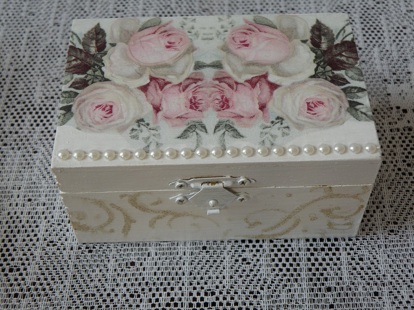 Svatební krabička,romantická šperkovnička