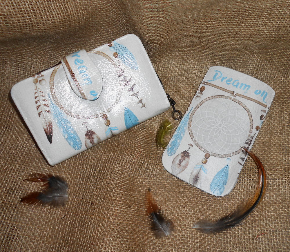 Peněženka + pouzdro na mobil - Lapač snů