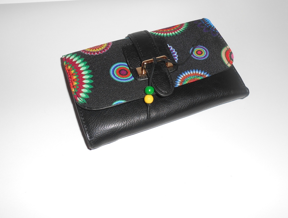 Peněženka Decor černá s korálky