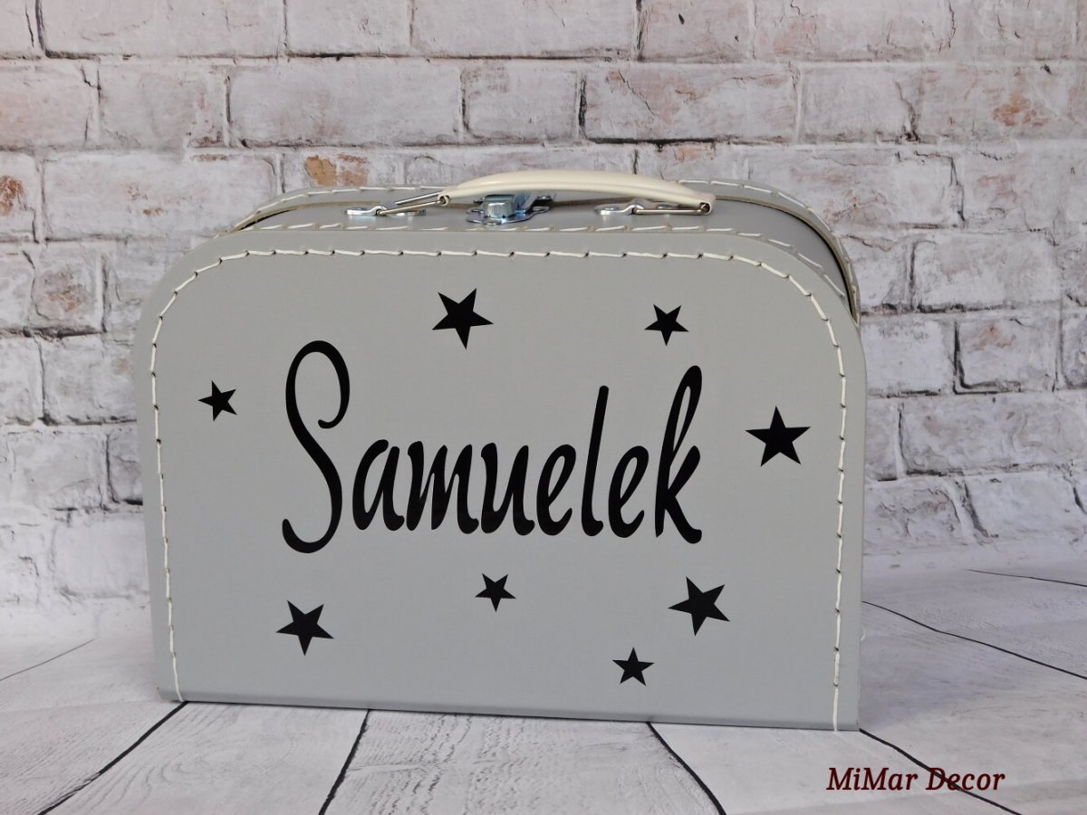 Dětský kufřík na přání 25x18cm ŠEDÝ