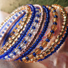 Modro-zlatý dámský