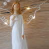 Vánoční dekorace - srdce - svítící andílek