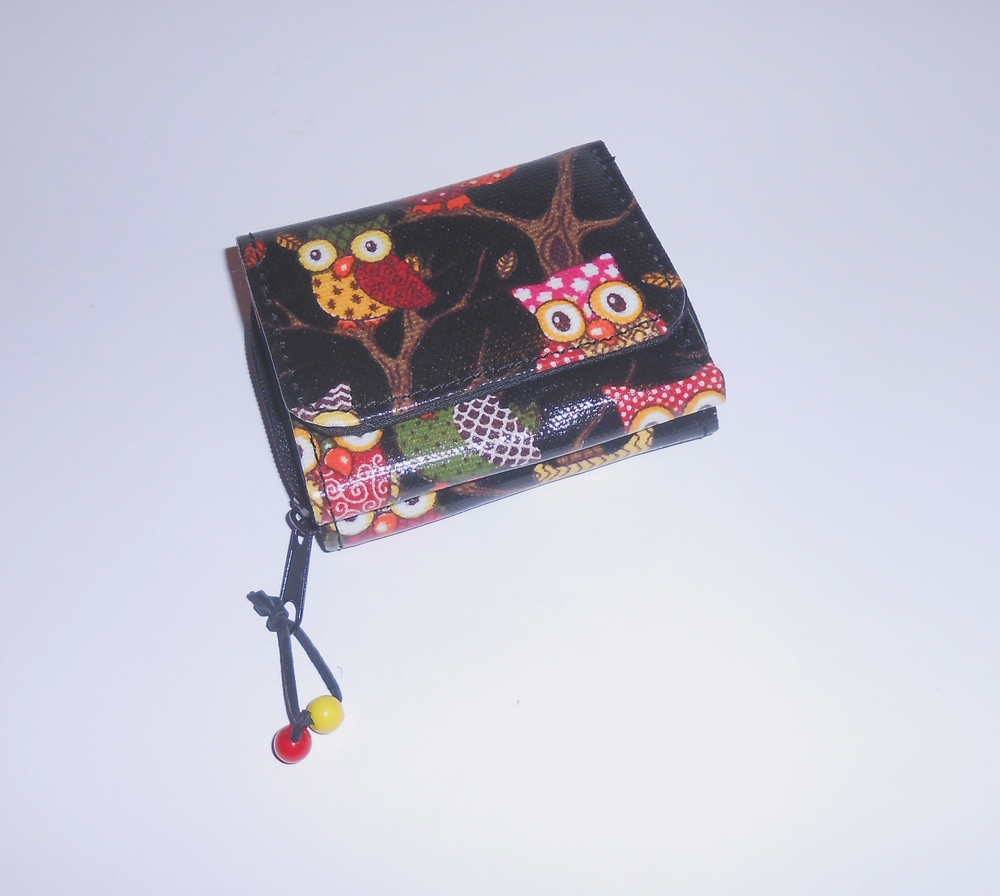 Minipeněženka sovičková-černá