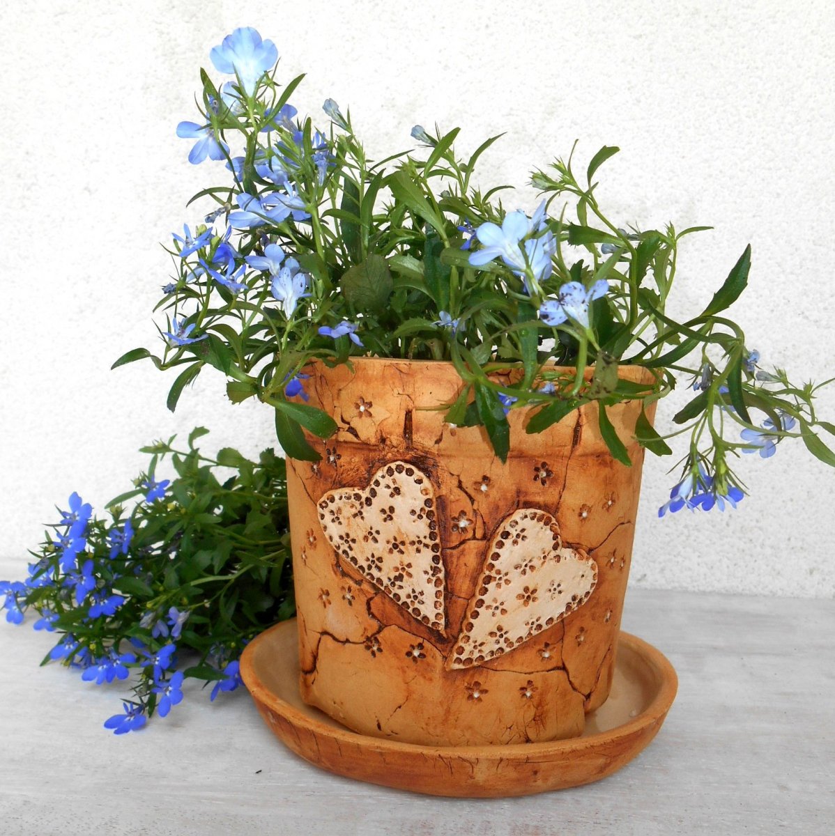 Květináč se srdíčky