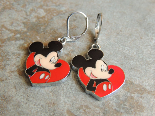 Micky mouse, náušnice 