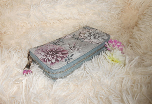 Dvoupatrová peněženka - květy