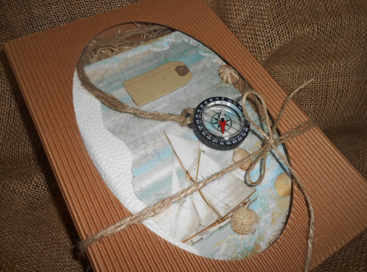 Zápisník + kompas ( dárkové balení)