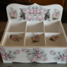 Krabička na čaj - romantická čajovka vintage roses