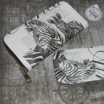 Sada - peněženka+ pouzdro na mobil Zebra