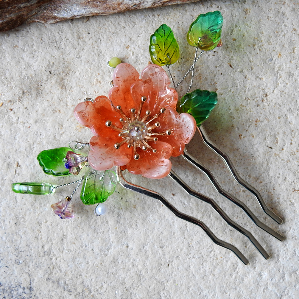 Jehlice do vlasů meruňková