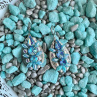 Modré perleťové náušnice