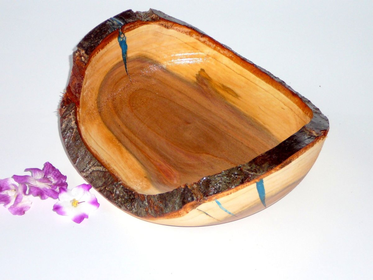 Dekorační miska s kůrou 35  - švestka - 20,5 cm