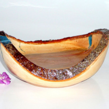 Dekorační miska s kůrou 39  - švestka - 18,5 cm