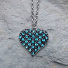 Srdce s modrými kamínky