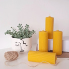 Sada stáčených svíček ze včelího vosku