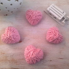 Vánoční ozdoby - srdce růžové světlé