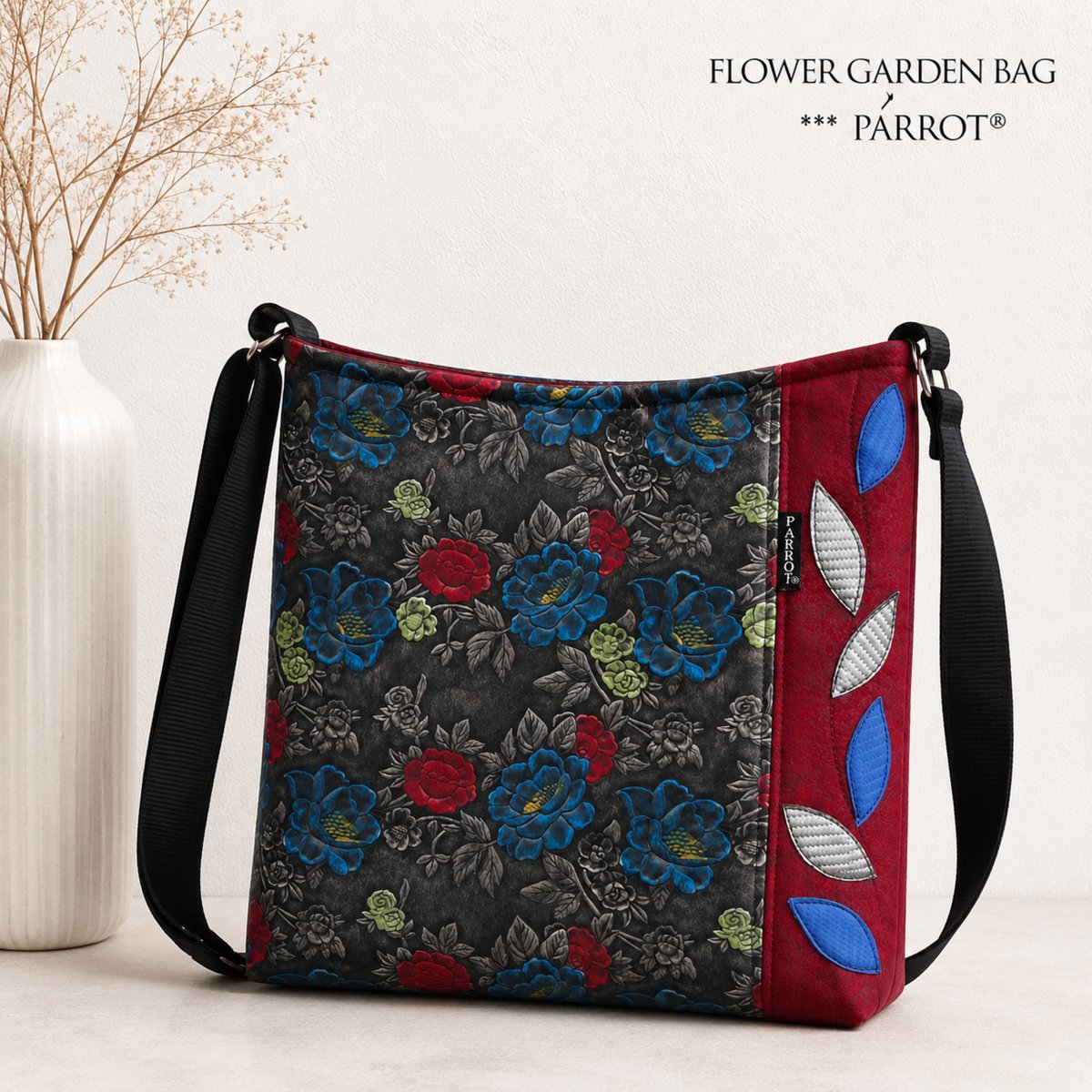 FLOWER GARDEN BAG bordó *** PARROT®