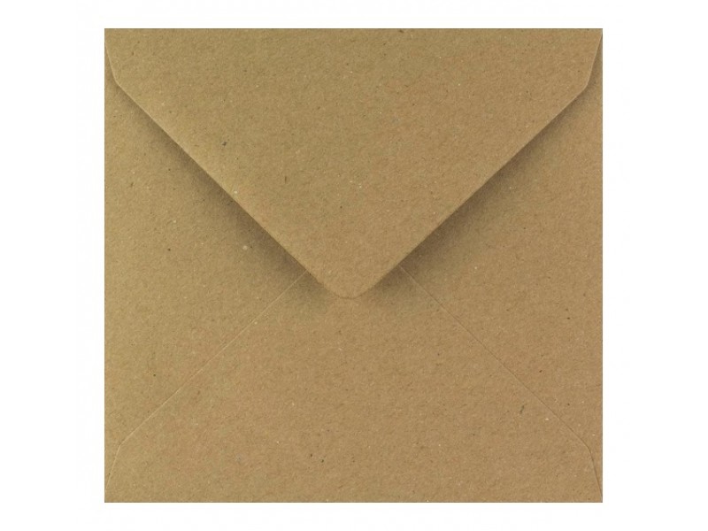 Kraft přírodní obálka 15,5 x 15,5 cm.