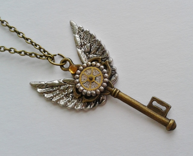 Steampunk klíč anděl 