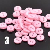 Knoflíky 9 mm- plast - sada 5 ks - růžové