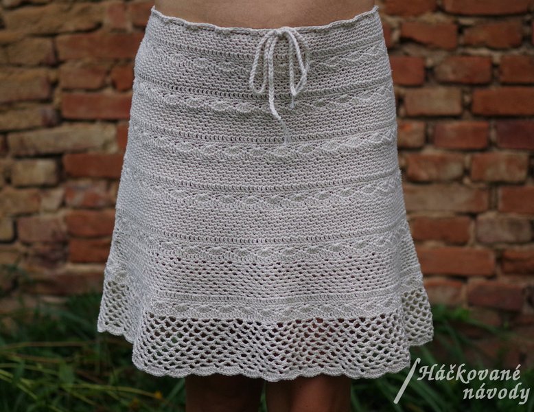 NÁVOD - Háčkovaná dámská sukně