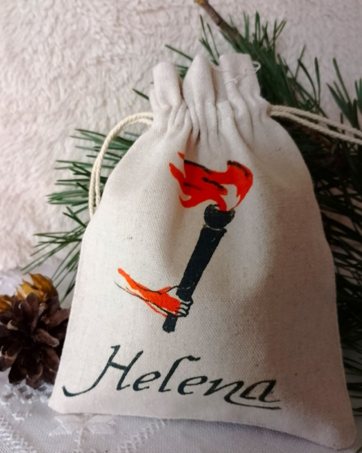 Malovaný dárkový pytlík - Helena