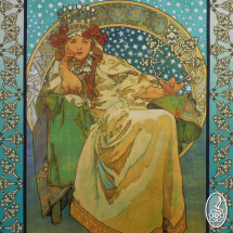 Látkový obraz Alfons Mucha - Princezna Hyacinta2
